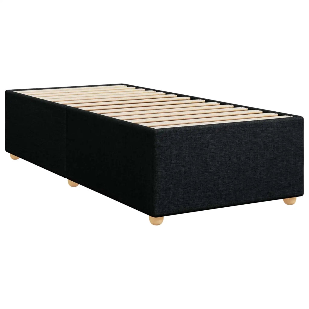 Letto box spring con materasso Nero 100 x 200 cm Tessuto 3450883