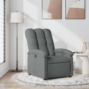 Poltrona reclinabile in tessuto grigio scuro 3205381