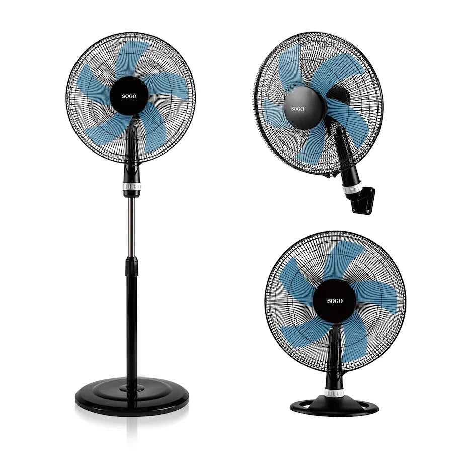 Ventilatore SOGO 3 in 1 con base a 5 pale, diametro 40 cm.