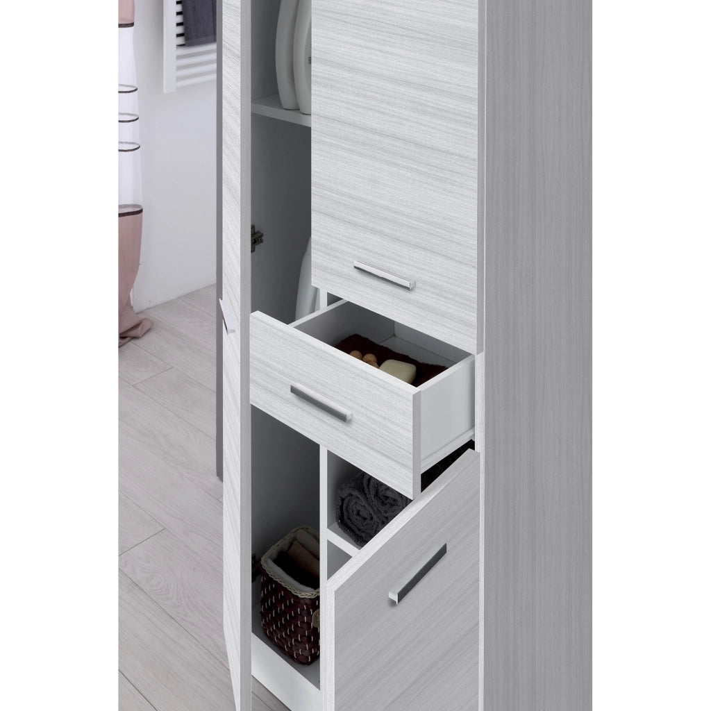COLONNA DOPPIA 60CM 3 ANTE 1 CASSETTO GRIGIO.