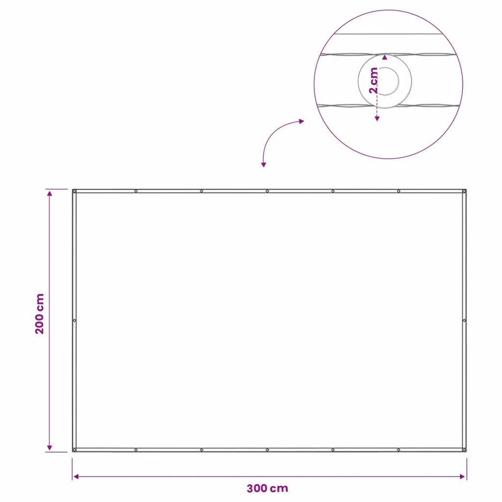 Schermo di Privacy per Balcone 200 x 300 cm 42036655