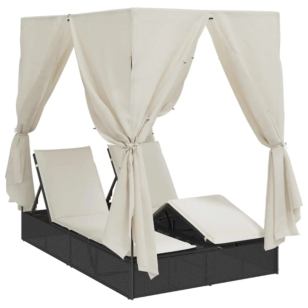 Lettino da sole doppio Bianco caldo 205 x 129 x 200 cm