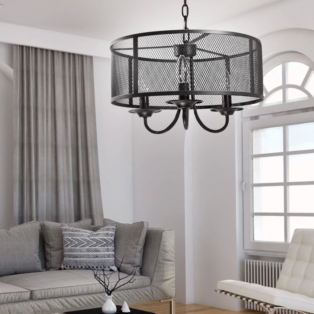 Lampada a sospensione Polux SOHO nera Ø40 in metallo 3xE14
