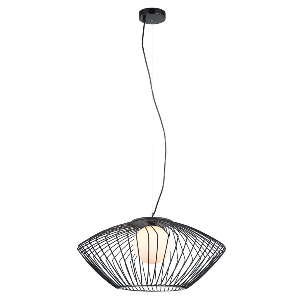 Lampada a sospensione Italux Zeno nera Ø52 E27 dimmerabile