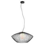 Lampada a sospensione Italux Zeno nera Ø52 E27 dimmerabile