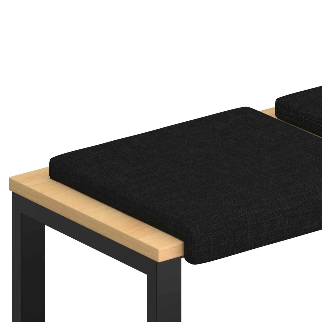 Cuscino per panchina 2 pcs Tessuto Nero Profondità 35 cm 42043010