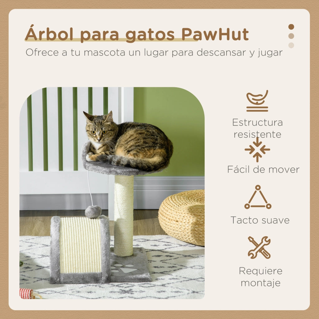 Casetta per Gatti con Poste e Piattaforme ¨C Zephmum ¨C Grigio 35.5x37x46 cm