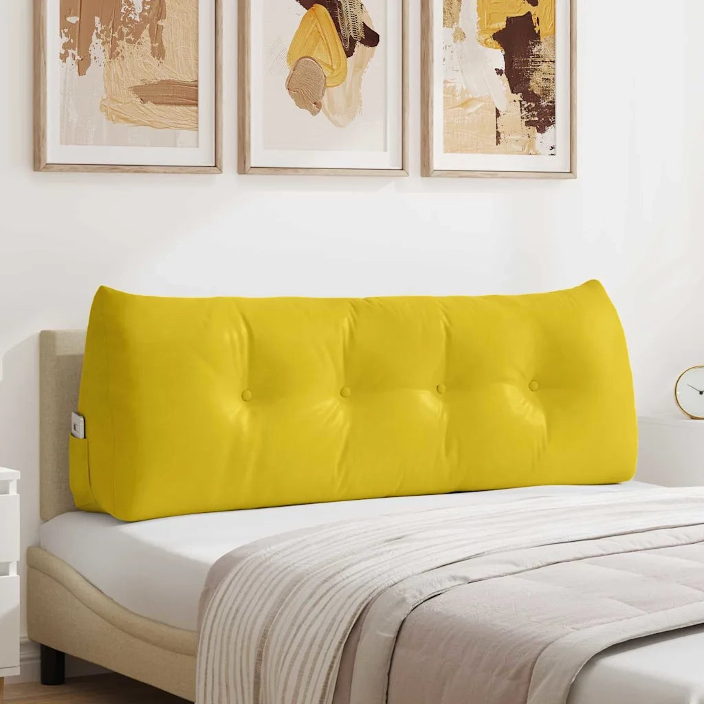Cuscino per Schiena | Cuscino dorsale Giallo 140 x 24 x 50 cm Velluto
