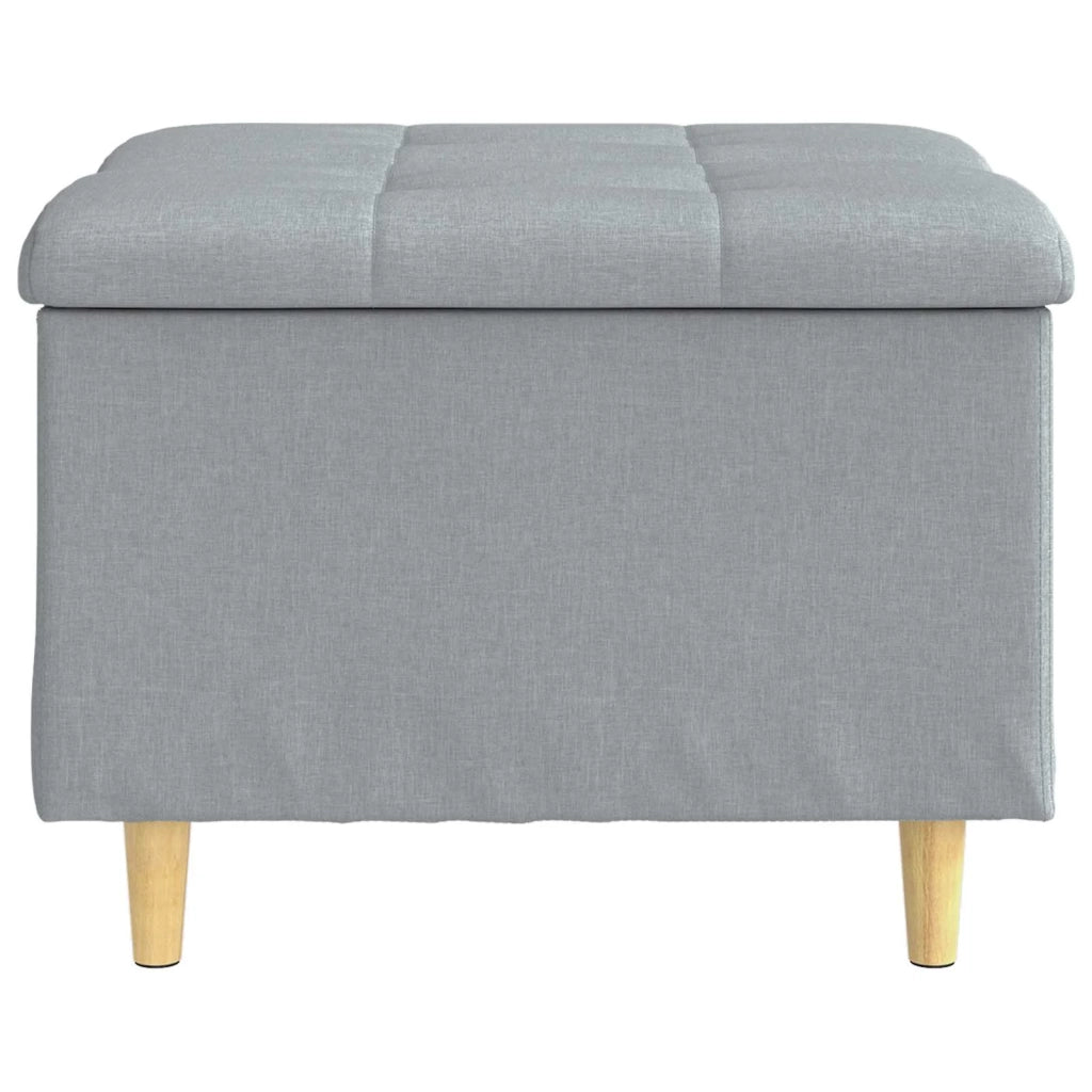 Pouf contenitore Grigio chiaro 60 x 60 x 45 cm Tessuto 876818