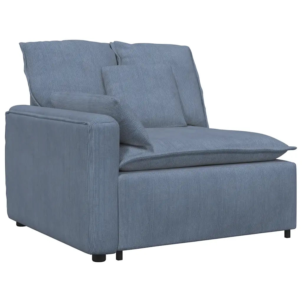 Divano Modulare con Cuscini Blu 3321140