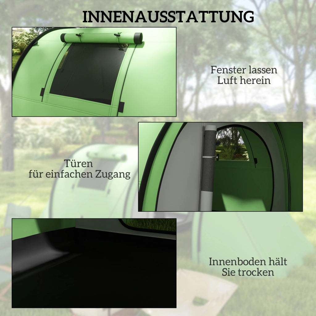 Tenda da campeggio 3-4 persone impermeabile ¨C Minimal ¨C Verde scuro