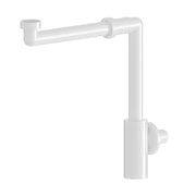 Sifone per lavabo in ABS bianco lucido salvaspazio