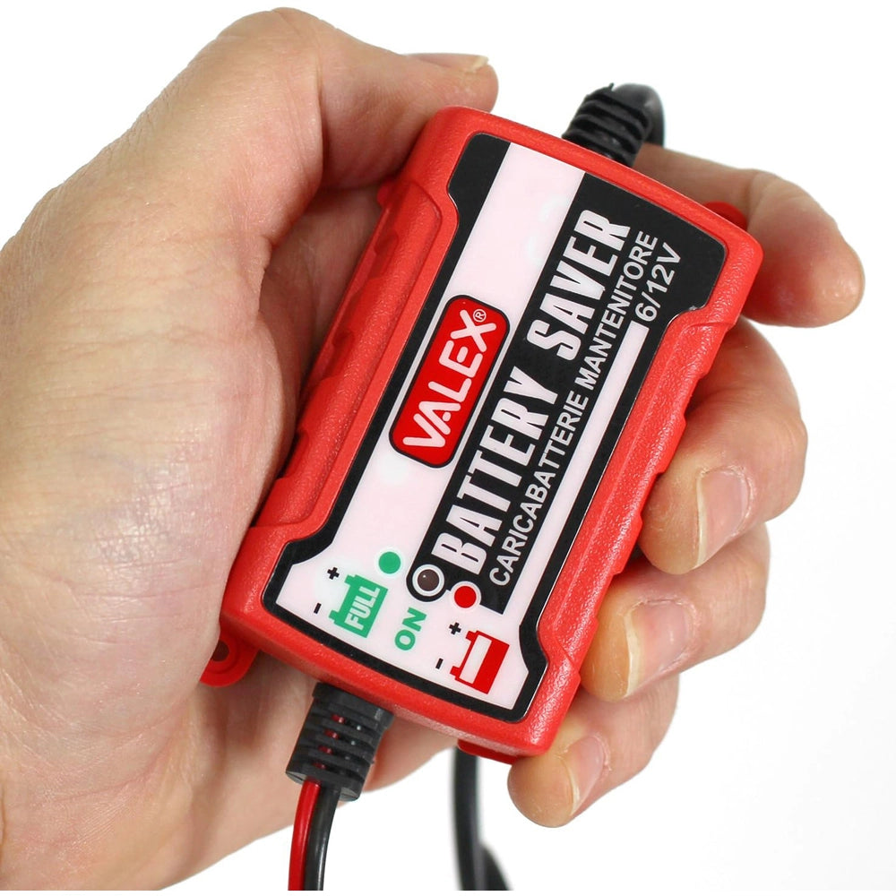 CARICABATTERIA E MANTENITORE DI CARICA BATTERY SAVER BATTERIA LITIO VALEX