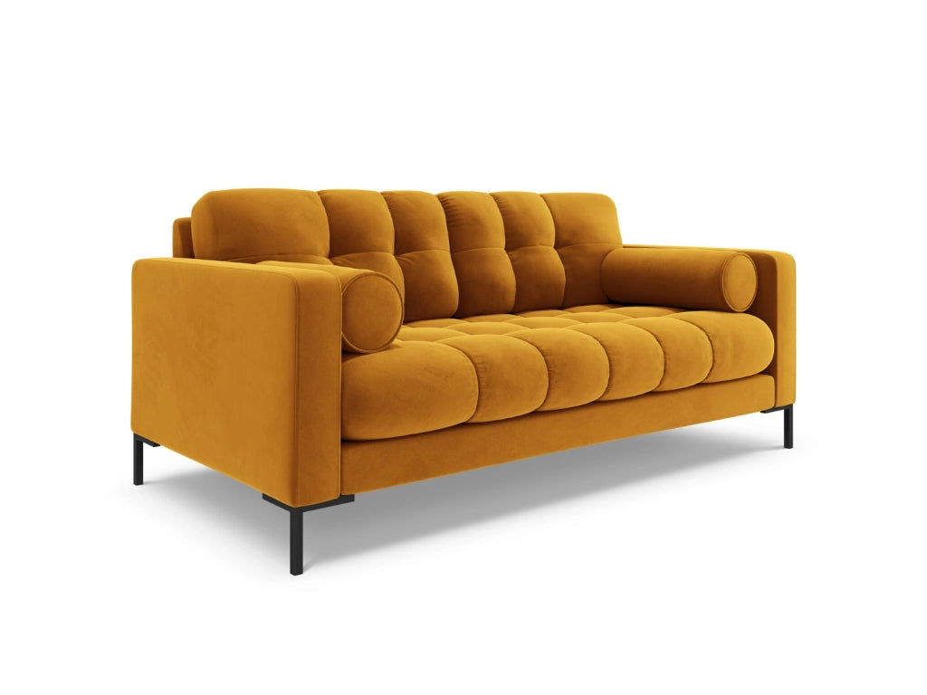 Cosmopolitan Design - Divano "Bali" 2 posti in velluto giallo 