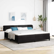 Letto a molle con materasso Nero 200 x 200 cm Velluto 3340408