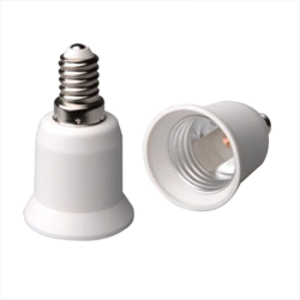 Trade Shop - Adattatore Portalampade Porta Lampada Attacco E27 E14 Da E14 A E27 Gu10 B22 -       -da E14 A E27-