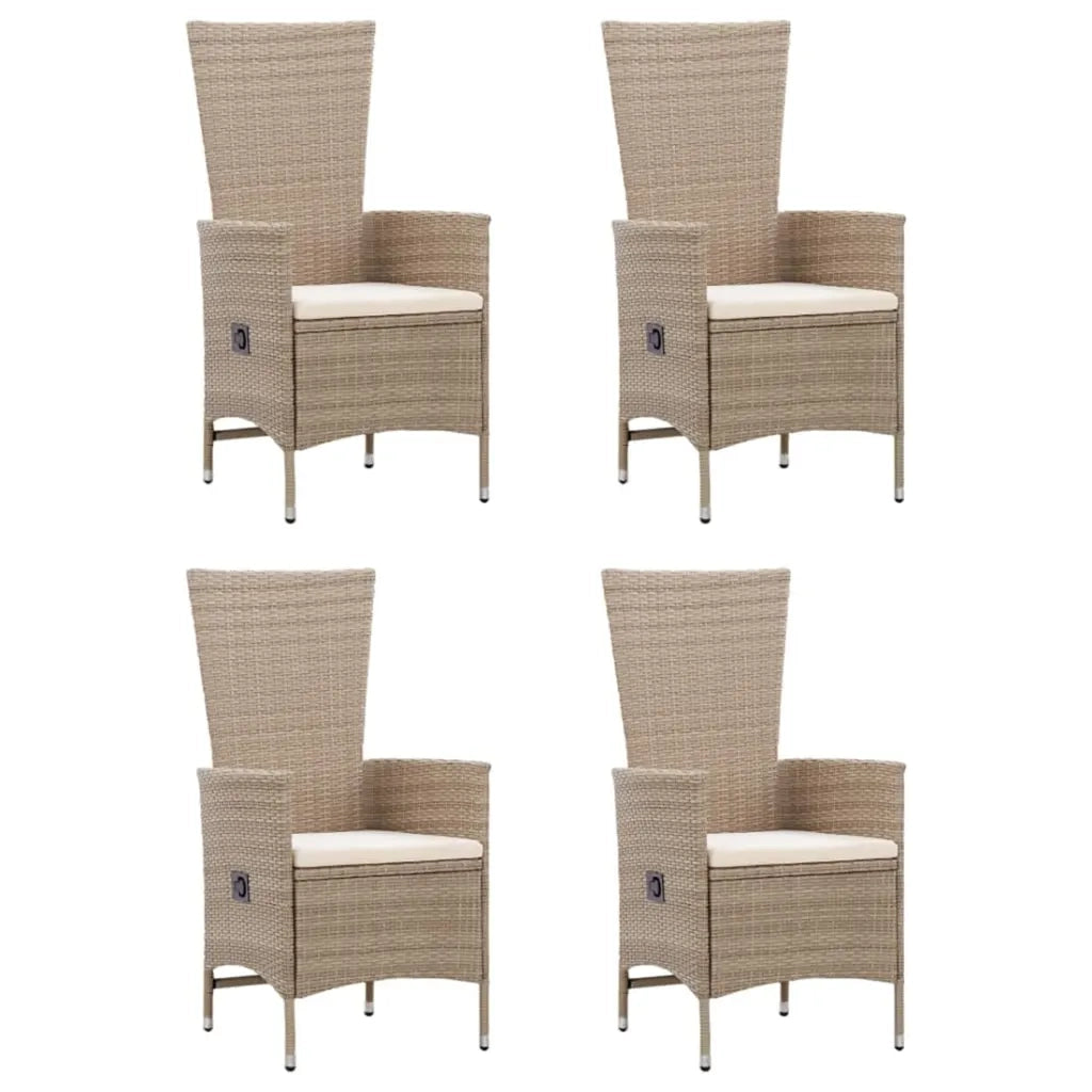 Set Mobili da Pranzo per Giardino 5 pz Beige 3068759