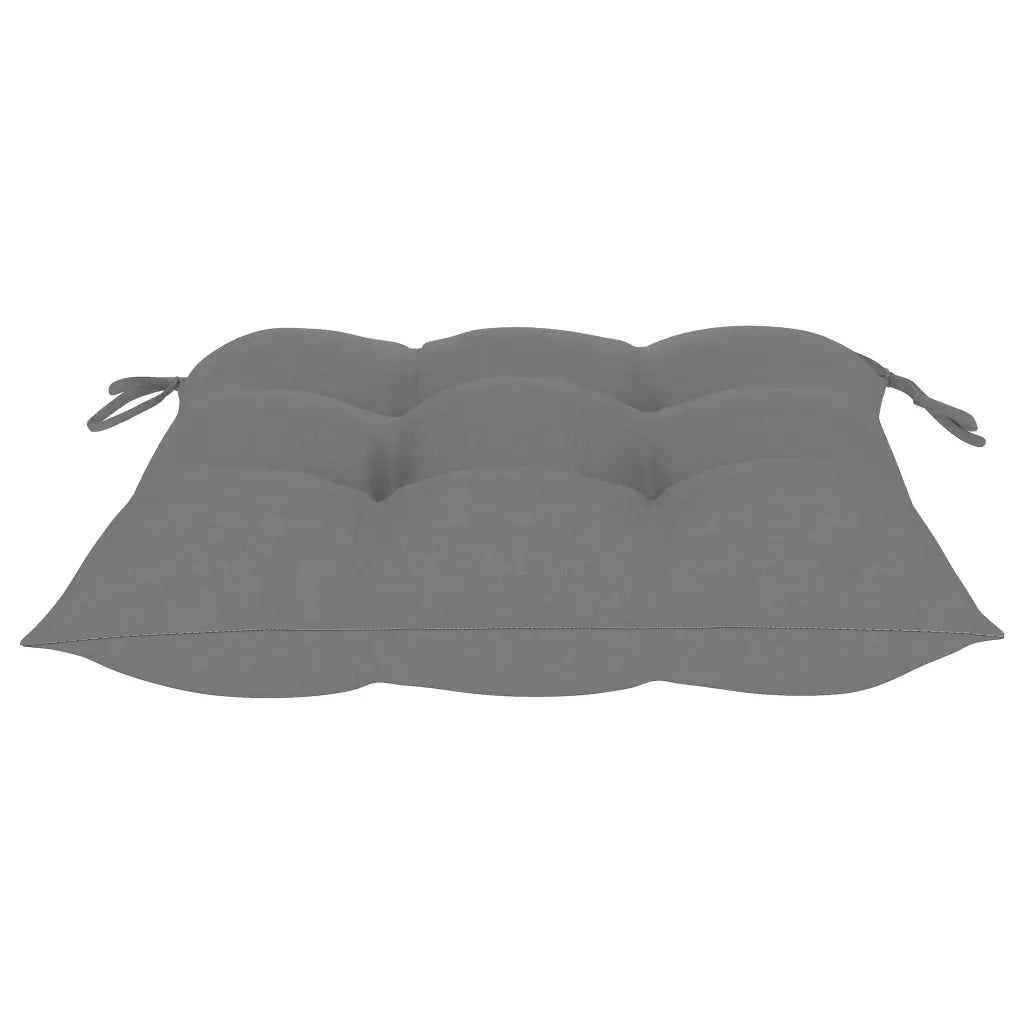 Sedie da Giardino con Cuscini Grigi 6 pz in Massello di Teak 3065606
