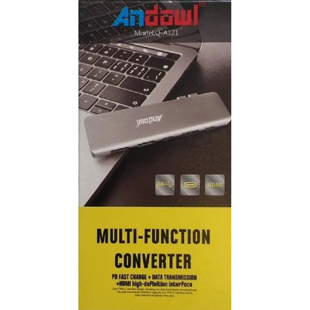 Trade Shop - Adattatore Convertitore Hub Multifunzione Per Computer Di Tipo C Hdmi Usb Q-a121 -