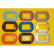 Trade Shop - Placca Placche Placchette Compatibili Living International Light Bombate Bticino - Rame -4 Fori     -