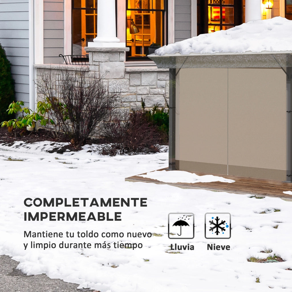 Copertura per Gazebo 3x3 m Impermeabile ¨C Zephmum ¨C Trasparente