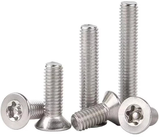 Viti Torx a vitiata - acciaio inossidabile - 10 pezzi - M6x60mm - viti per macchina - alta resistenza alla corrosione - adatto per ambienti umidi