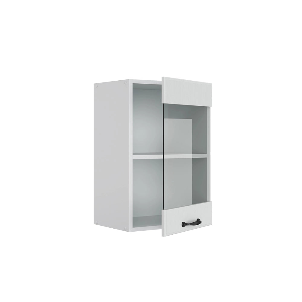 Vicco Mobile da cucina in vetro Bianco casa di campagna 40 cm