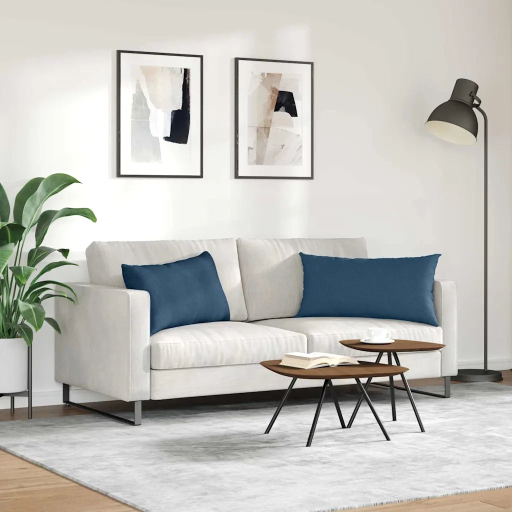 Cuscini da Divano 2 pcs Blu 80 x 40 cm Tessuto 42013704