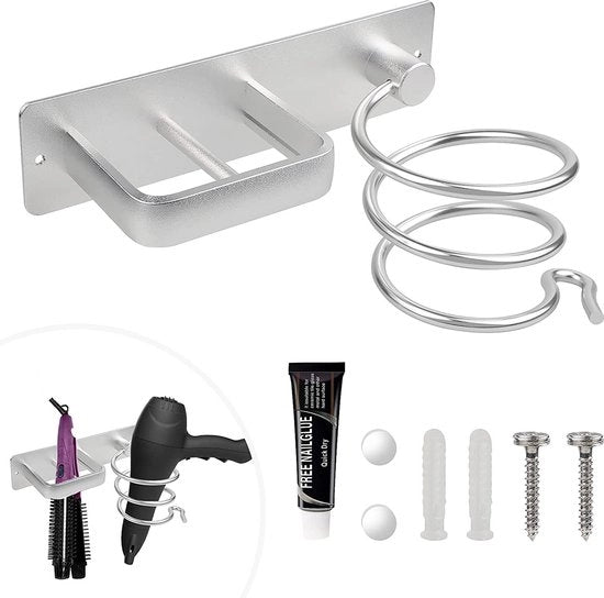 Organizzatore per asciugacapelli e stiletti, con stiletti per capelli e organizzatore per accessori per capelli per uso domestico e professionale