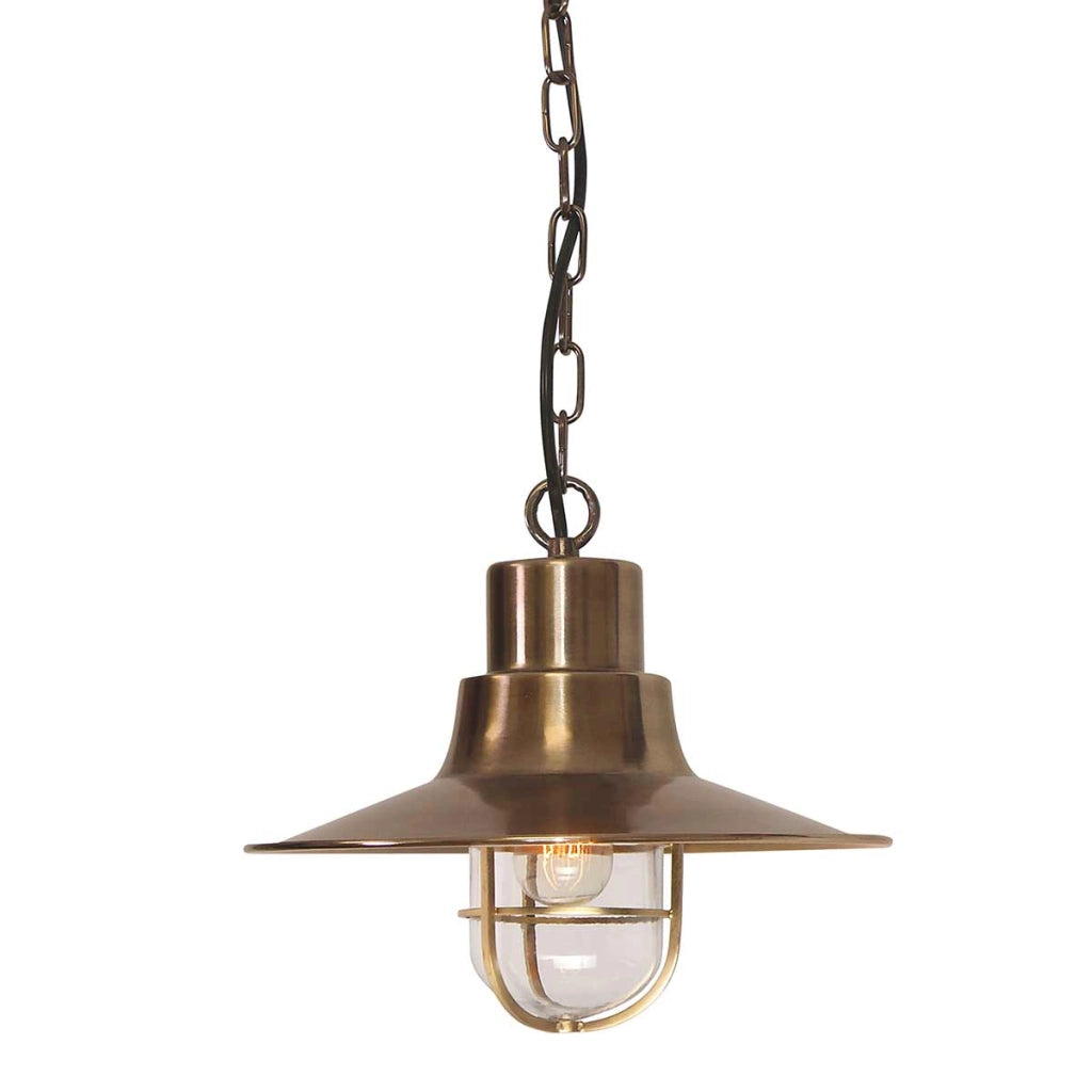 Lampada sospesa esterna Sheldon Elstead ottone E27 IP44