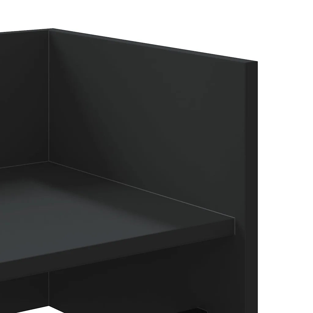 Scaffale a Parete Nero 100x35x30,5 cm in Legno Multistrato 848459
