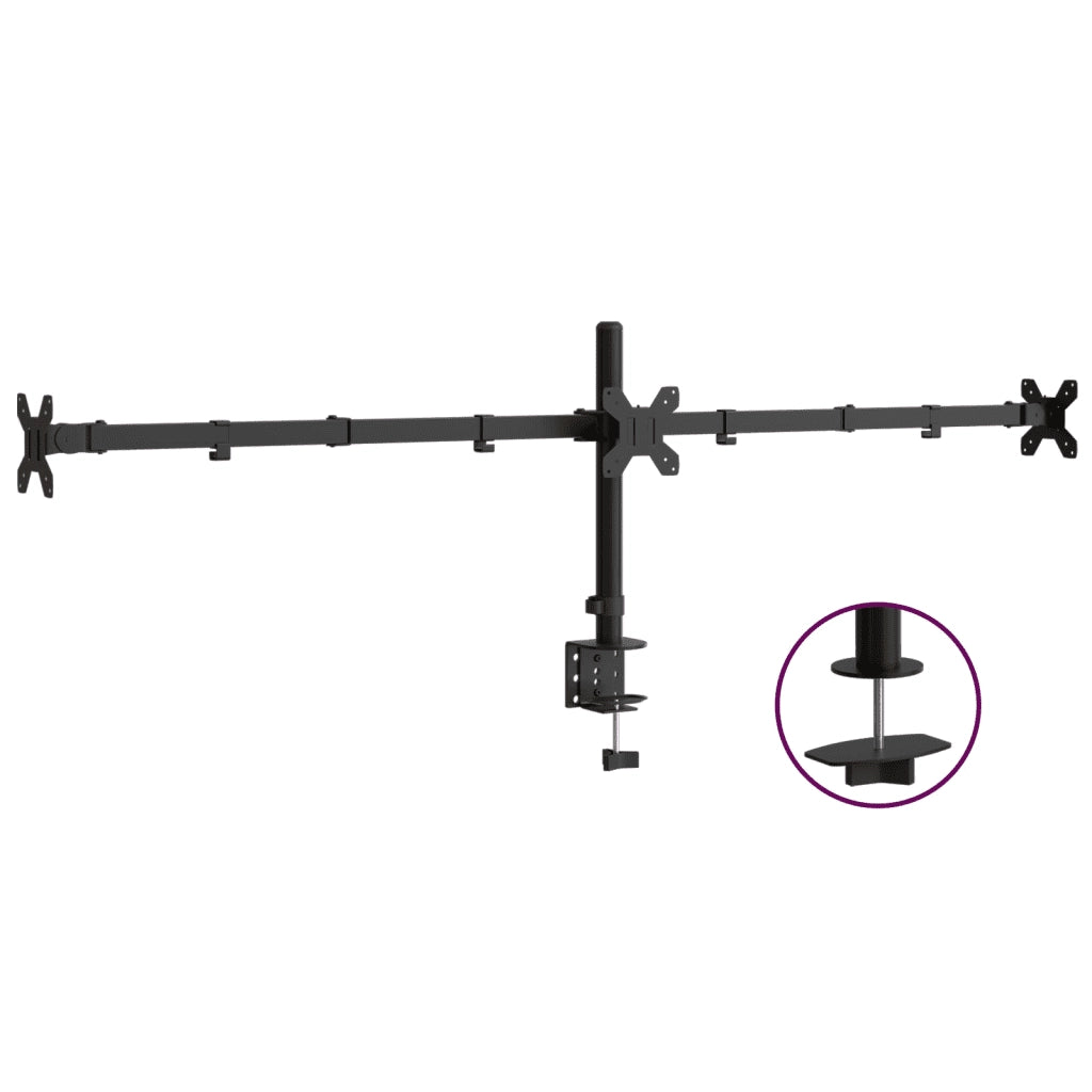 Supporto per Monitor Triplo in Acciaio Nero VESA 75/100 mm CFW7325718