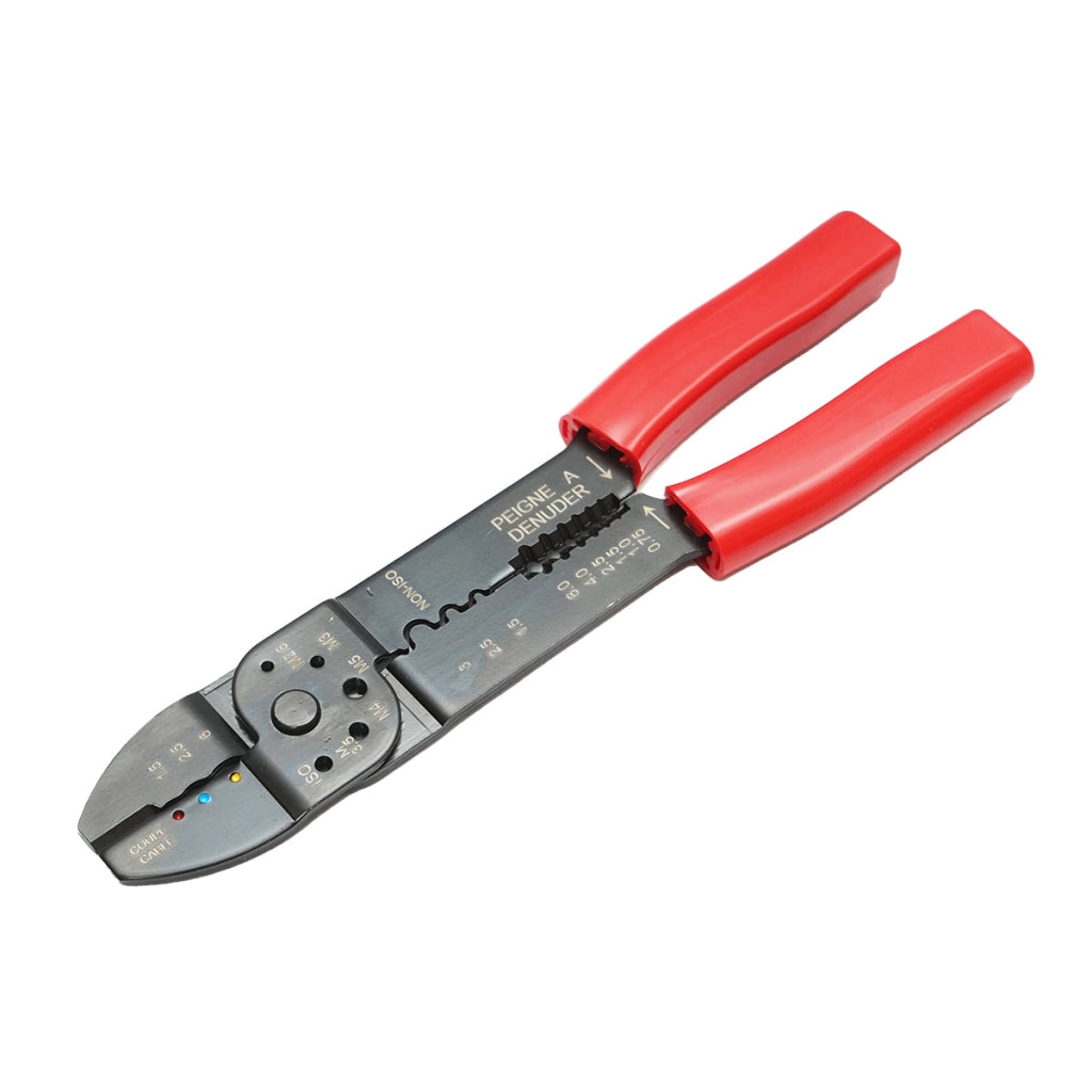 Pinza per crimpare e spelare cavi elettrici 0,75-6 mm