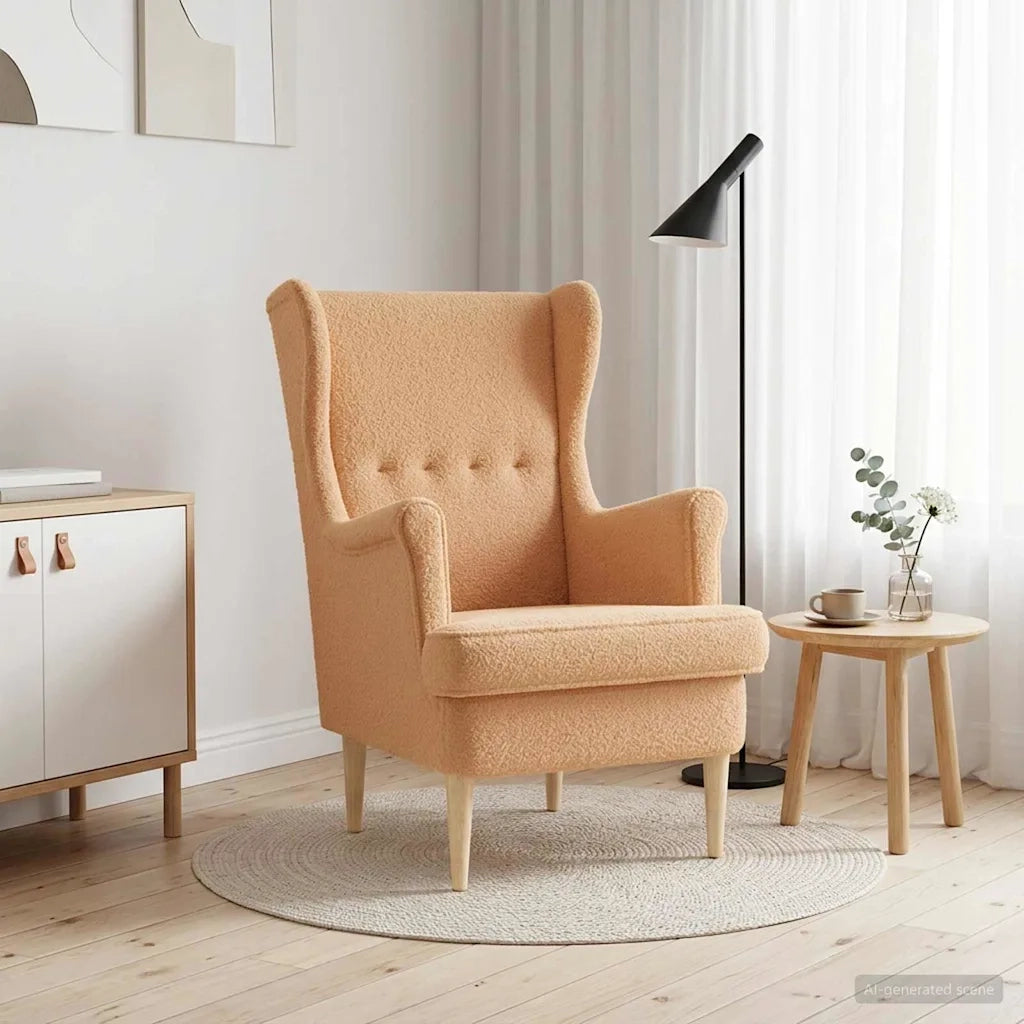 Poltrona Beige Bouclé 42029895