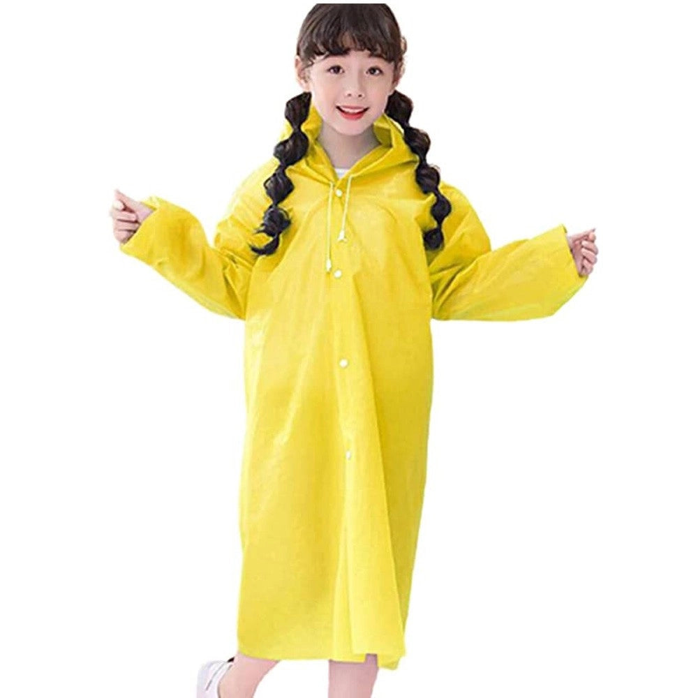 Trade Shop - Mantella Impermeabile Con Cappuccio Anti Pioggia Bambini Poncho Vari Colori Moda -