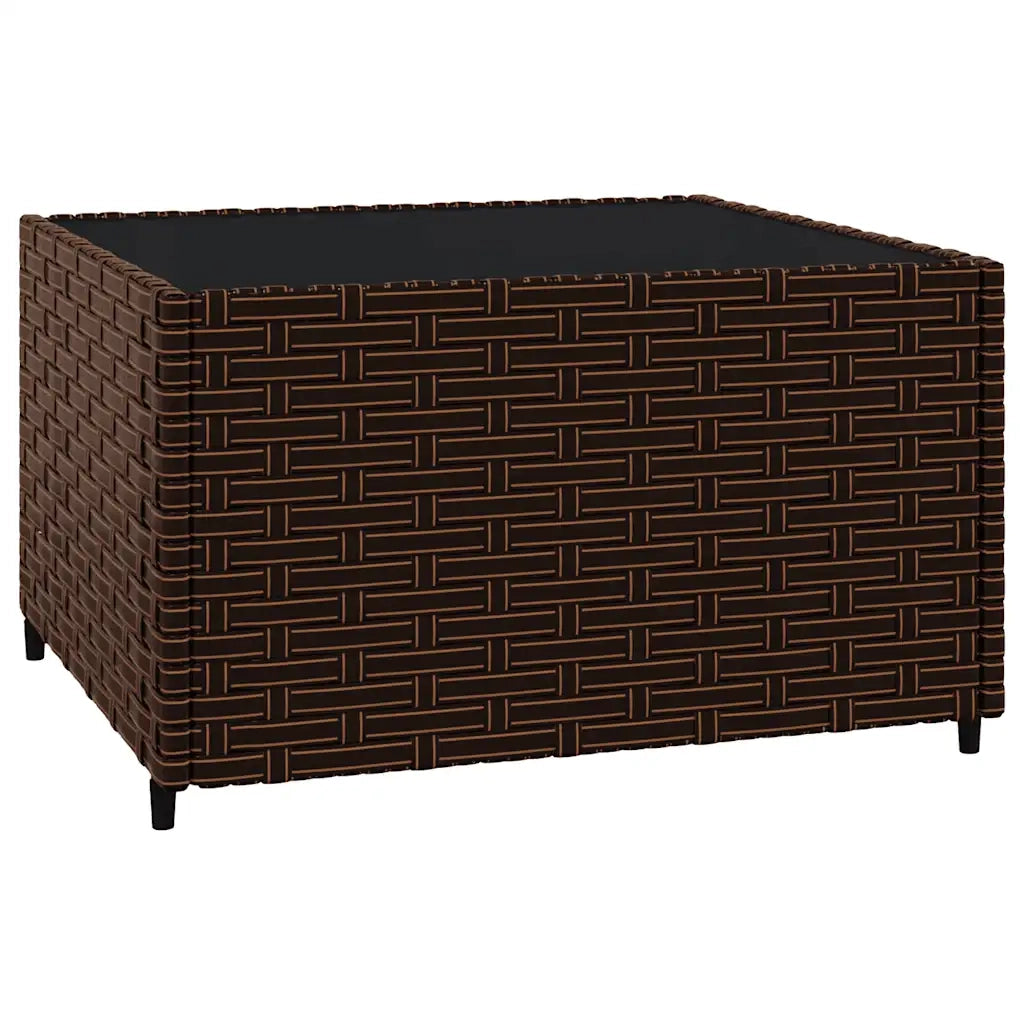 Set Mobili da Giardino 3 pz con Cuscini in Polyrattan Marrone 319811