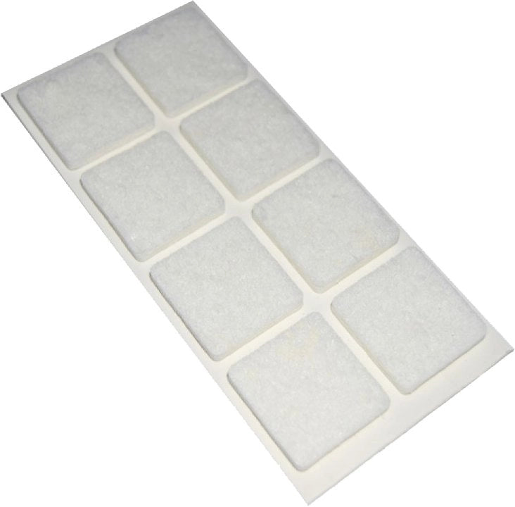 FELTRINI QUADRATI 35x35 mm - Bianco - Blister 4 pezzi
