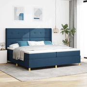 Letto a molle con strisce LED Blu 200 x 200 cm Tessuto 3343720