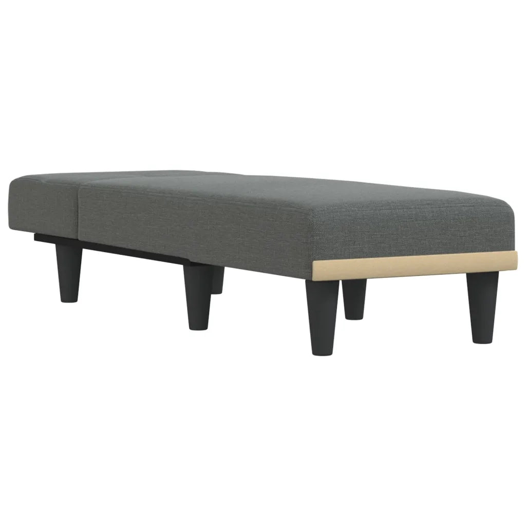 Chaise Longue in Tessuto Grigio Scuro 352817