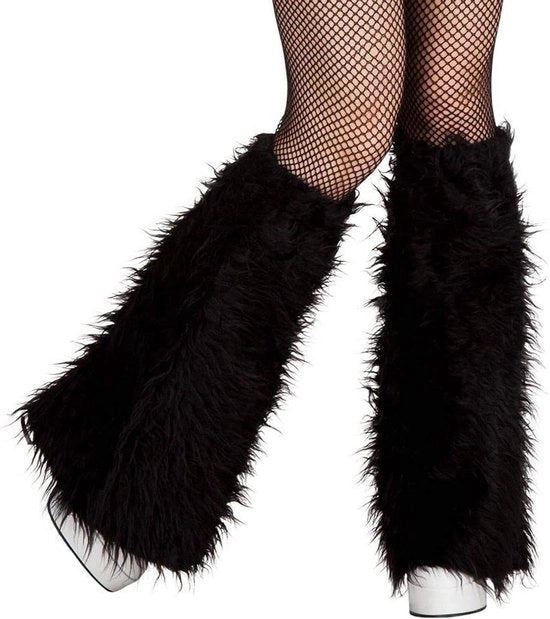 Pomponi riscaldanti - eleganti e impermeabili - nero - 50 cm