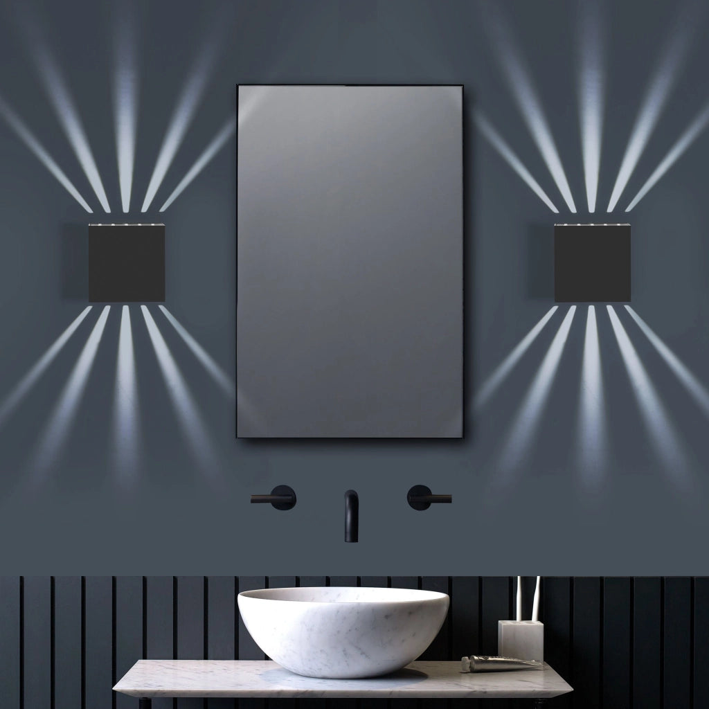 ZMH Applique a LED 2 pezzi Applique a LED Applique da esterno Applique da interno