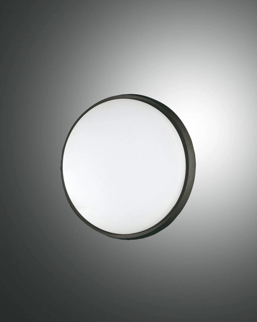OLLY PLAFONIERA LED 10W 3000K 1050LM NERA D.18CM IN ALLUMINIO IP54