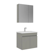 Set mobile lavabo con specchio (2 pezzi) "Tivoli 65" - 65 x 45 x 57 cm - Cashmere opaco