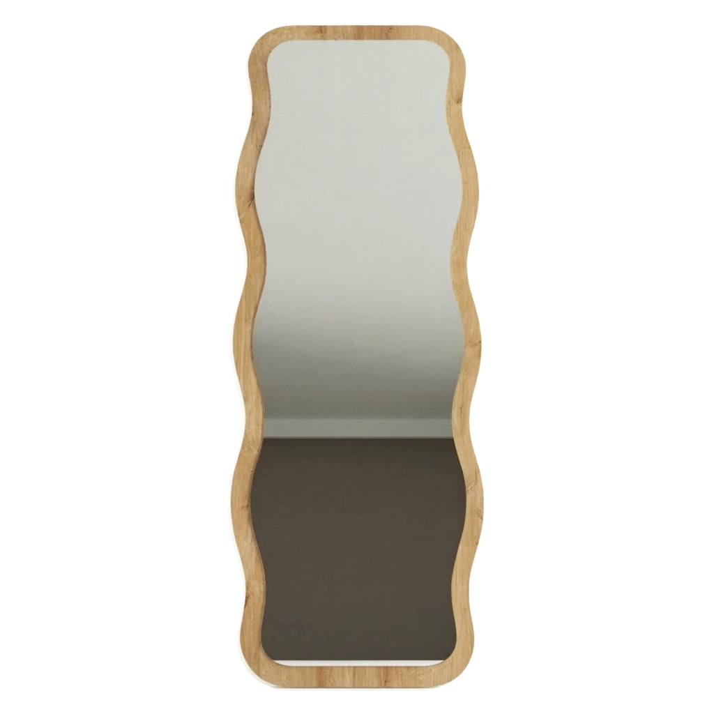Bissone, Specchio Forma Rettangolare, 50x160h cm Marrone Rovere