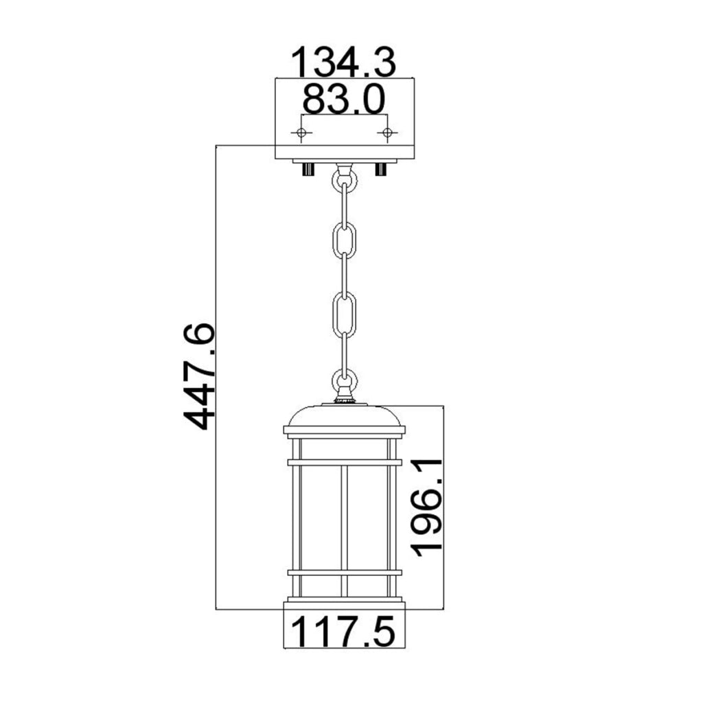 Lampada a sospensione esterna nera E27 60W Feiss Lighthouse