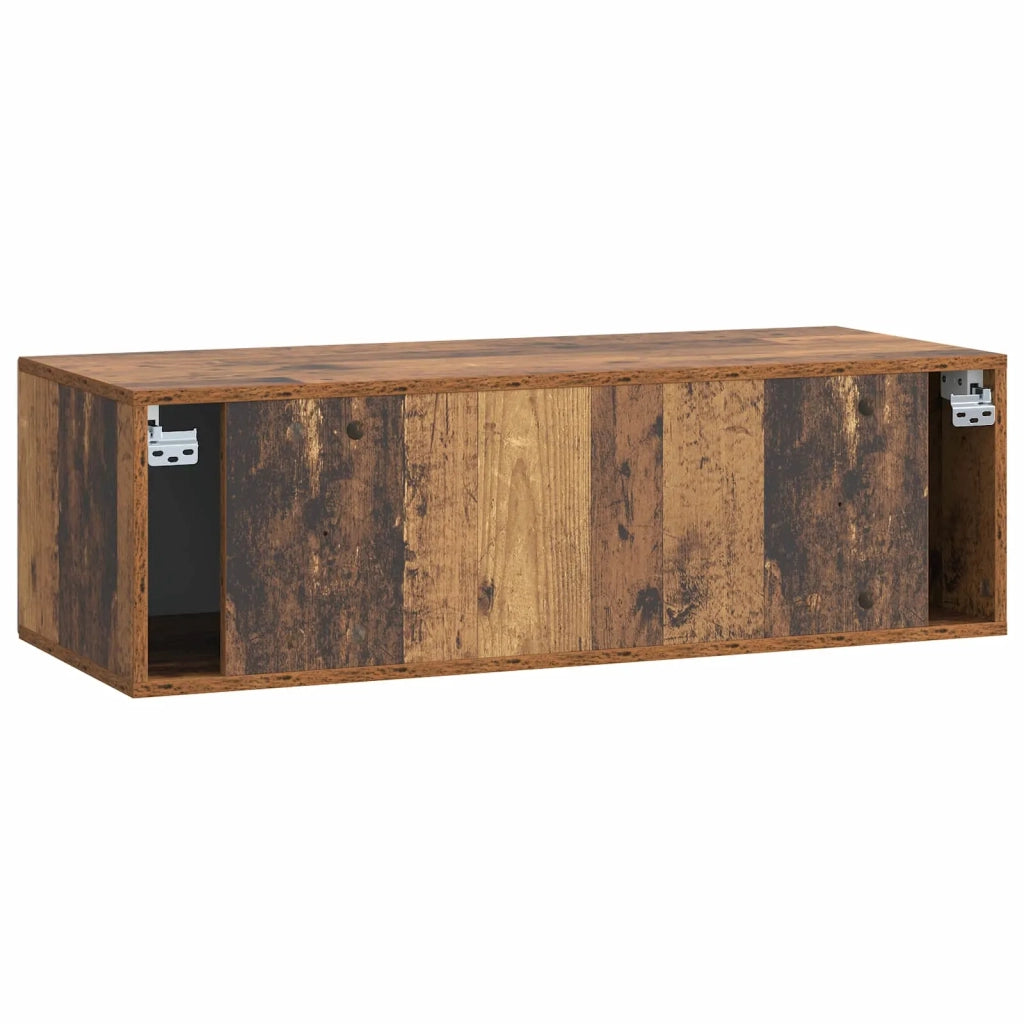 Mobile Porta TV da Muro-Credenza per TV sospesa Legno antico 99 x 41 x 30 cm