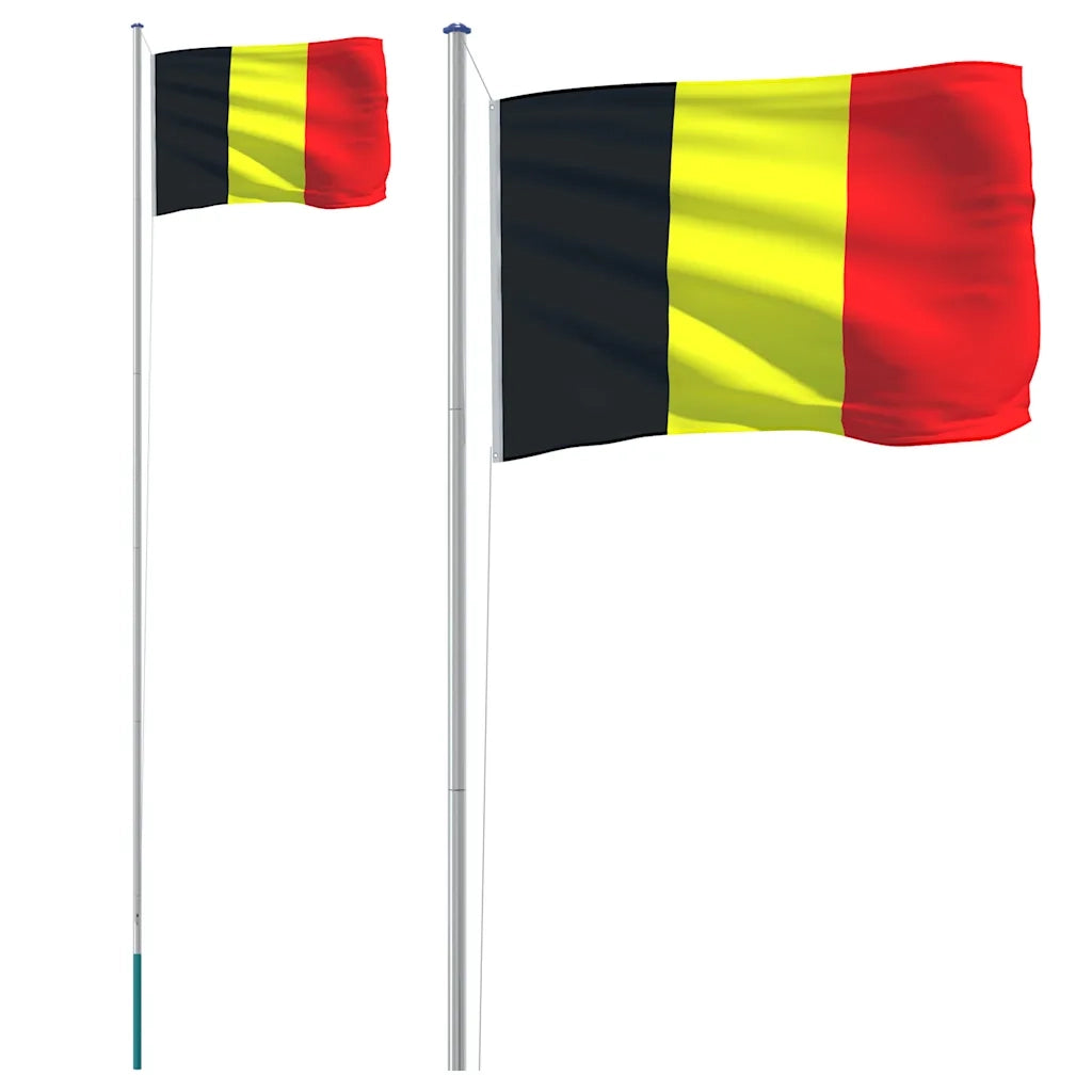 Asta e Bandiera Belgio 6,08 m Alluminio 3147087
