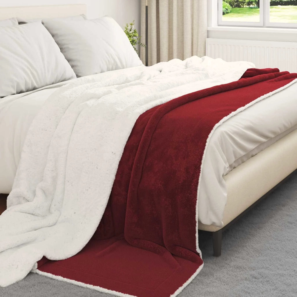 Coperta Rosso Bordeaux 220 x 240 cm Panno 42017003