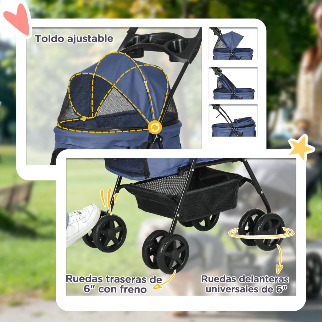 Carrello per Cani ¨C zephmum ¨C 67x45x96 cm Azul