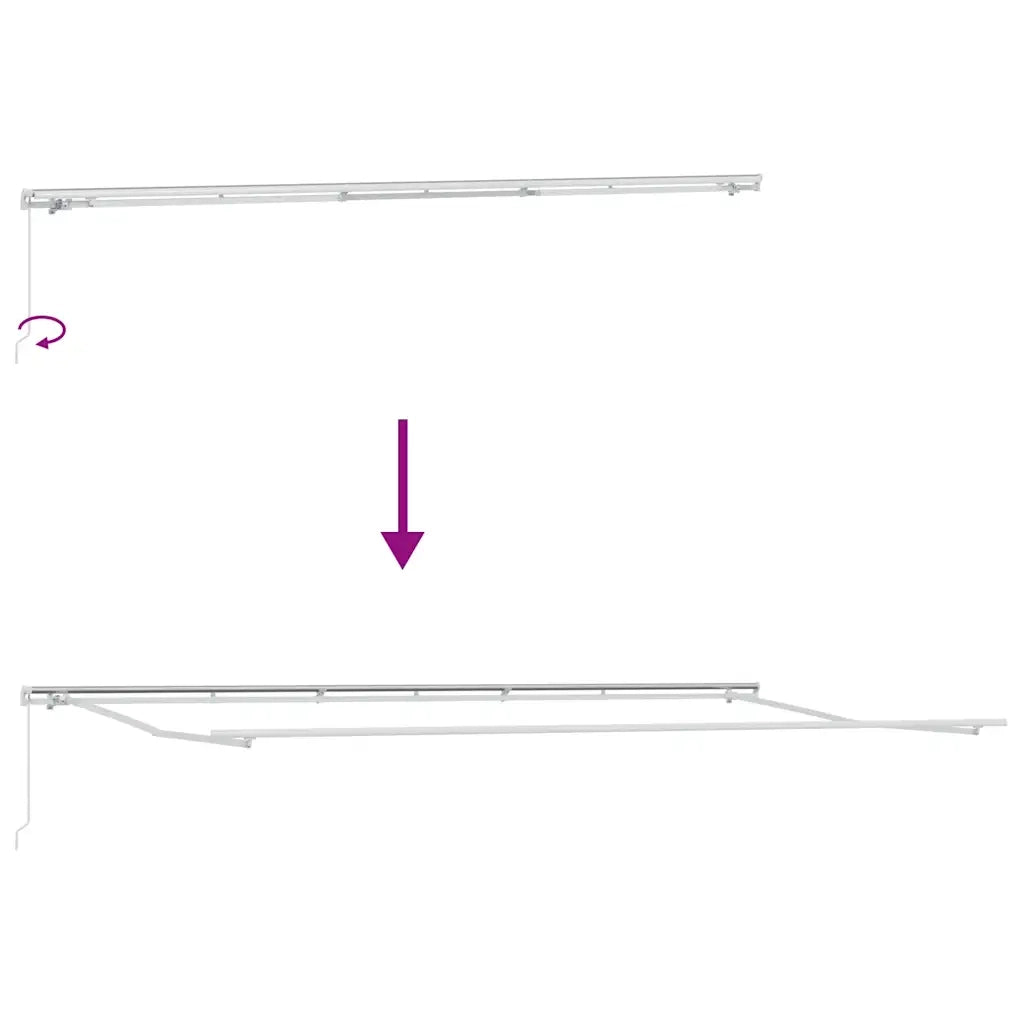 Tenda Retrattile Manuale 600x300 cm Marrone 3215627